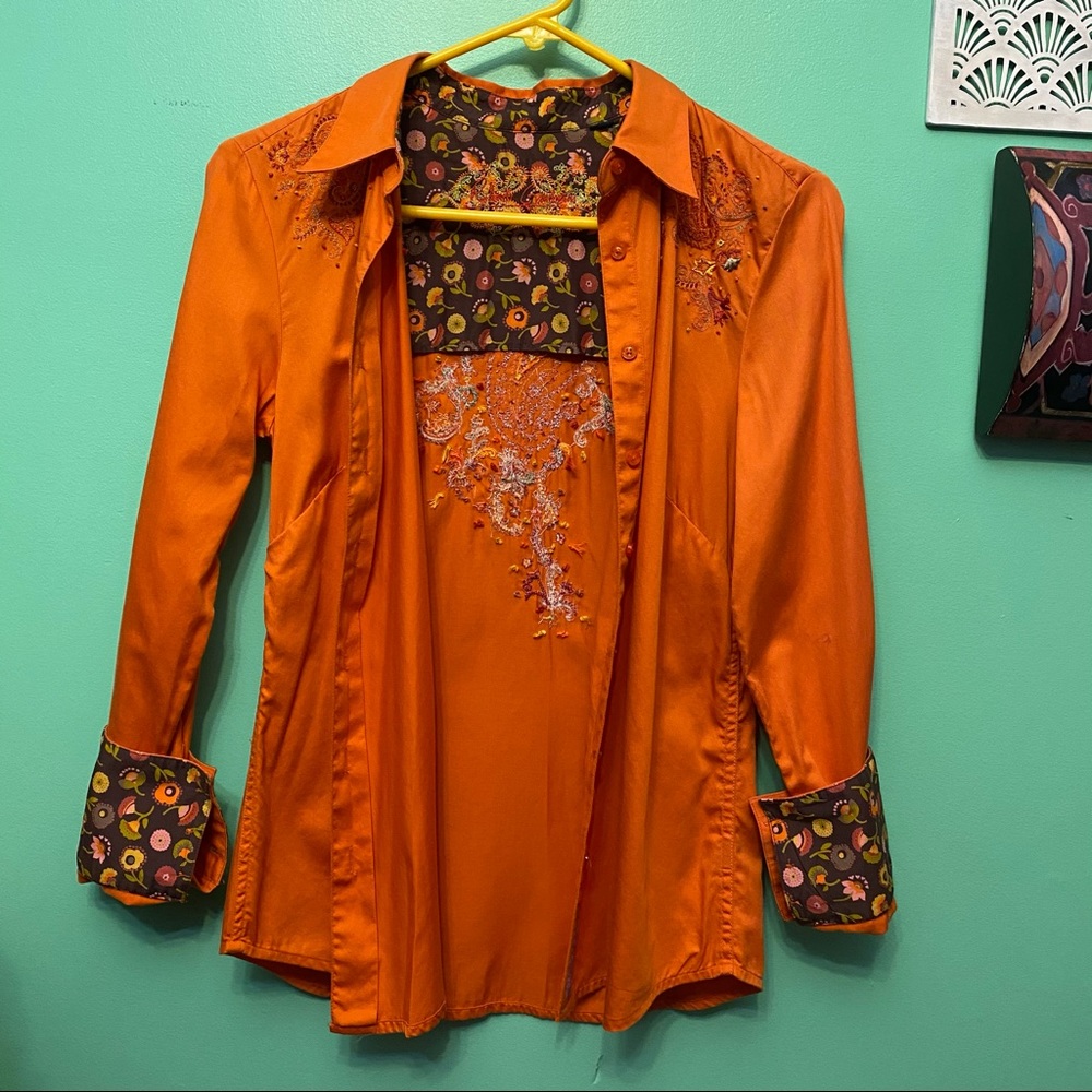 Robert Graham Shirt Women’s Button 70’s style S